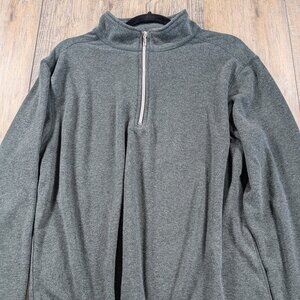 Tommy Bahama Sweatshirt Mens Large Green Pullover 1/4 Zip Fleece Long Sleeve